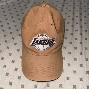 47 Brand Tan and Teal Cap Lakers championship patch